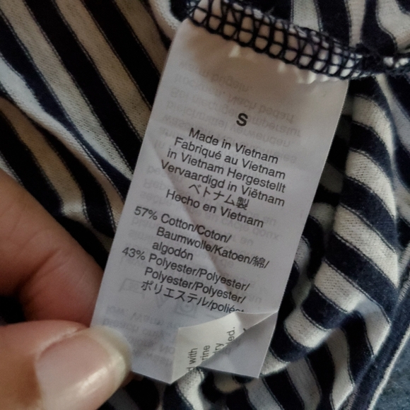 J. Crew Factory Striped Tie Back Short Sleeve Tee Size Small - Picture 5 of 7